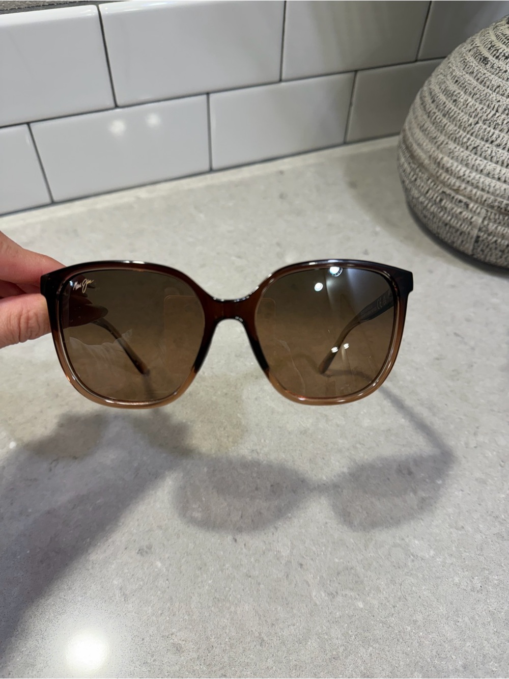 Maui Jim Good Fun MJ871 Polarized Brown Oversized Sunglasses 57mm